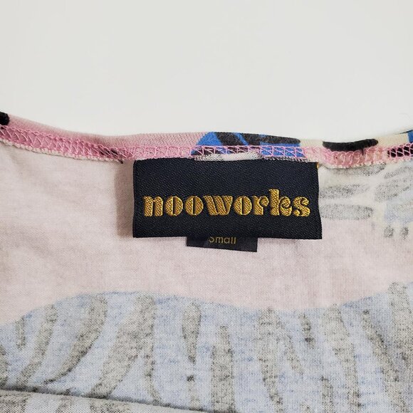 NOOWORKS Womens Cha Cha Mini Dress Small Blue Tiger Print Short Sleeve - Picture 8 of 14